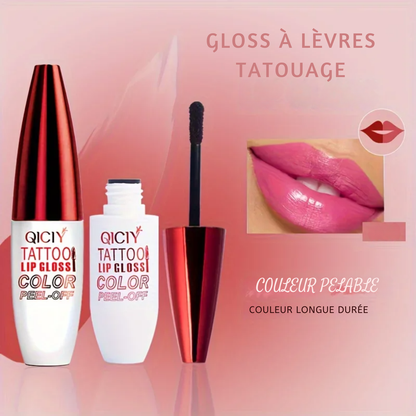 Qiciy™ – Gloss Tatouage Effet Peel-Off