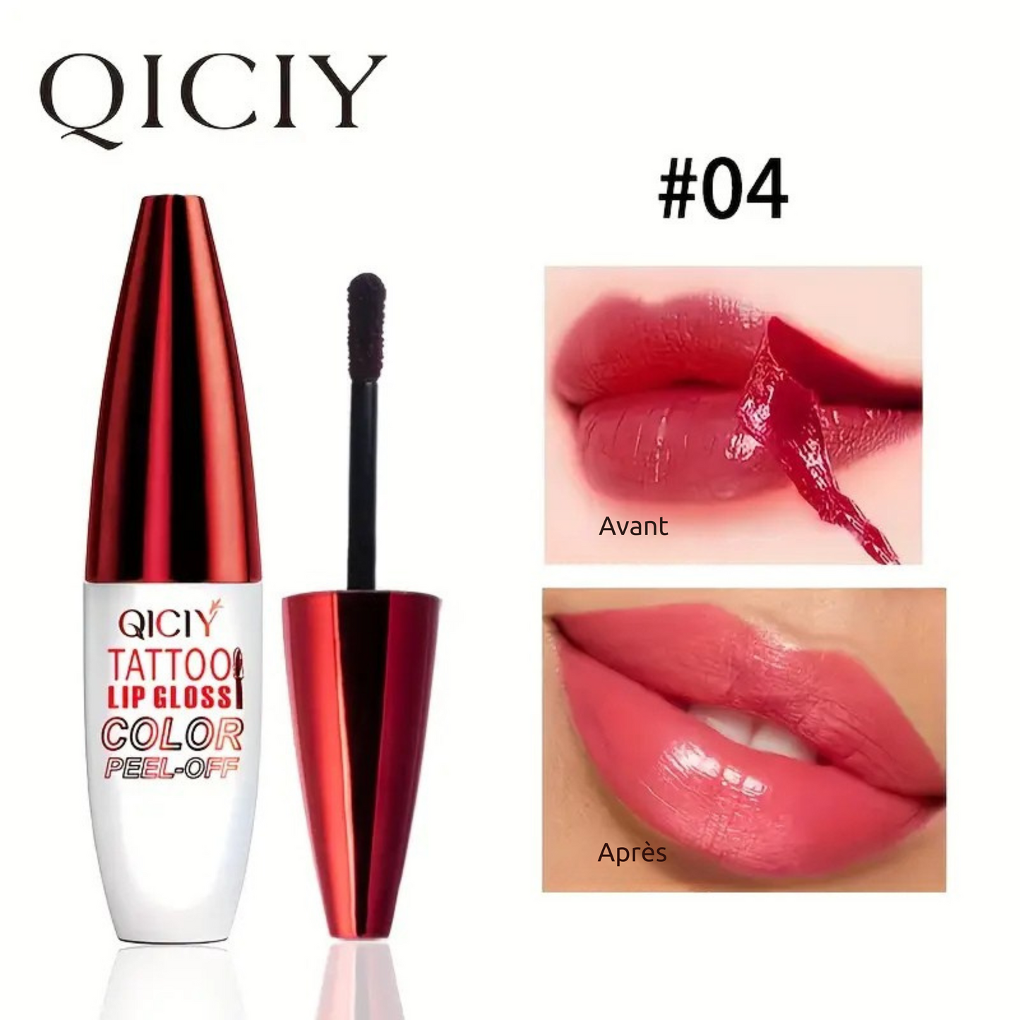 Qiciy™ – Gloss Tatouage Effet Peel-Off